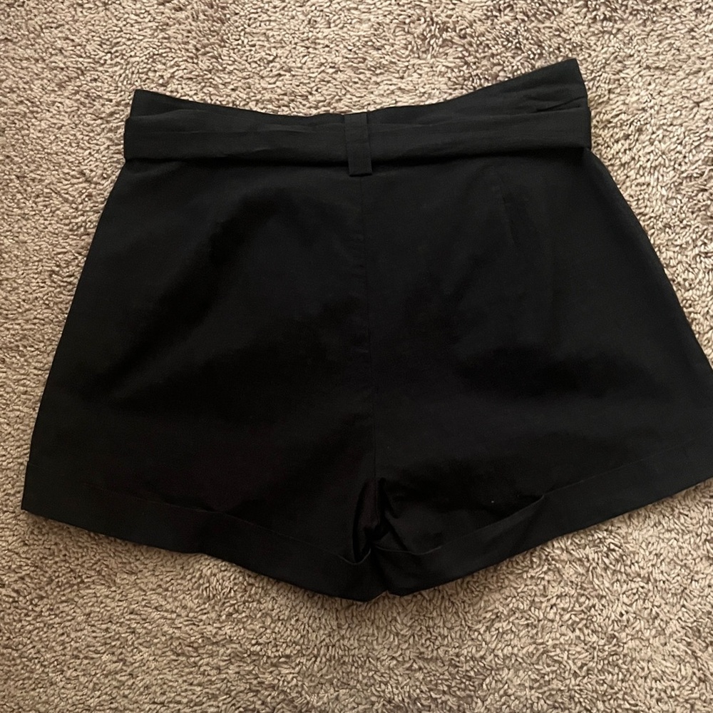 Lulu's Black High-Waist Shorts with Bow - Picture 7 of 11